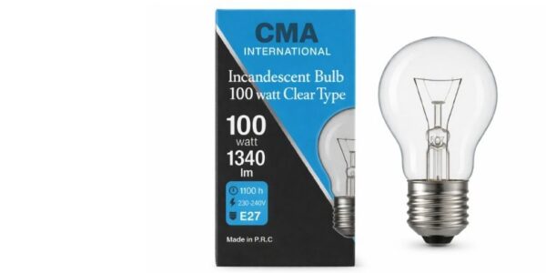 100W INCANDESCNET GLS TRADITIONAL CLEAR BULB HAVING E27 BASE & WARMWHITE 2700K-3000K COLOUR TEMPERATURE